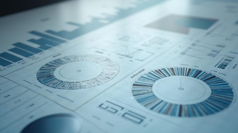 Image montrant des graphiques et des diagrammes complexes représentant des données financières